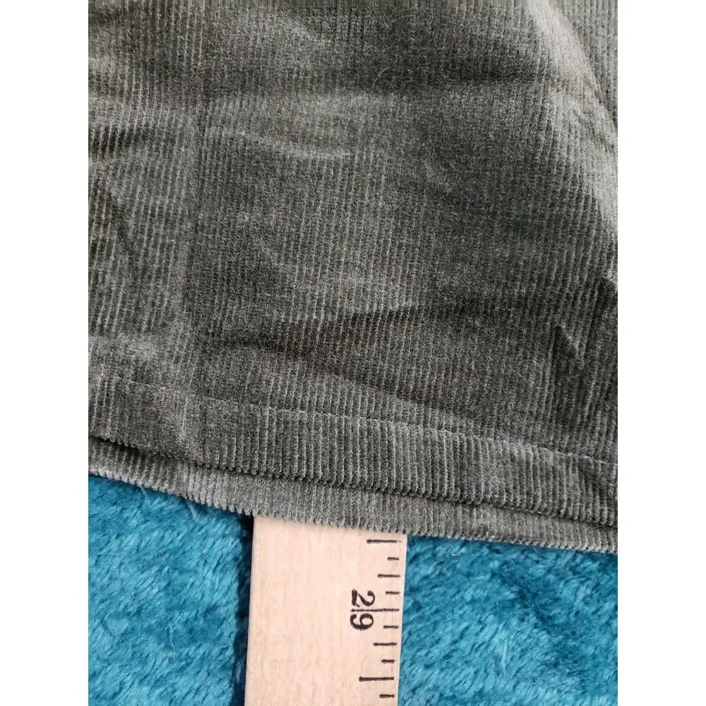 Loft Jeans Size 4 Petite Women Green Pant Corduroy Stretch Dark Mid Rise Bootcut